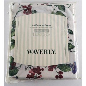 Waverly Balloon Window Valance NEW Orchard Trail Thistle Purple Flowers 36 - 48"